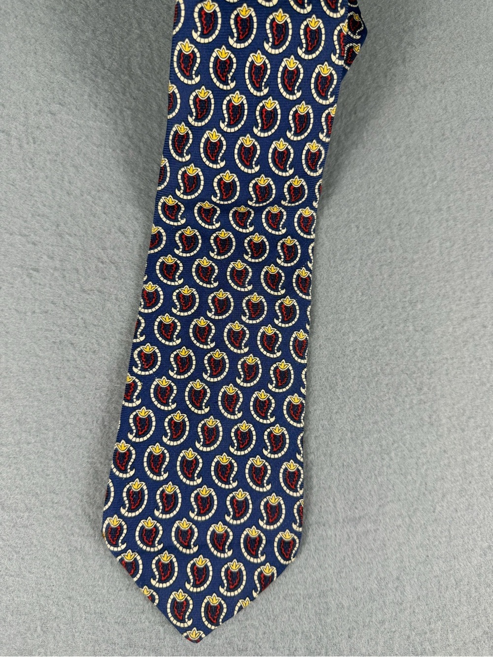 Brooks Brothers Men's Woven All Silk Classic Paisley Tie Blue Multicolor